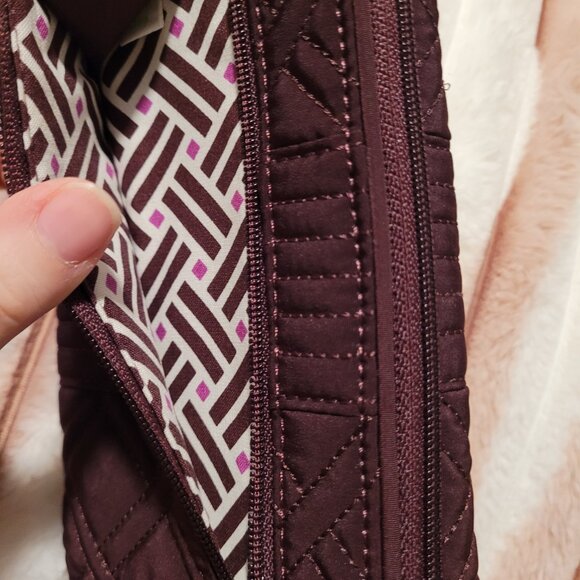 Vera Bradley Ultimate Wallet Quilted Wine Tri-fold - Picture 6 of 6